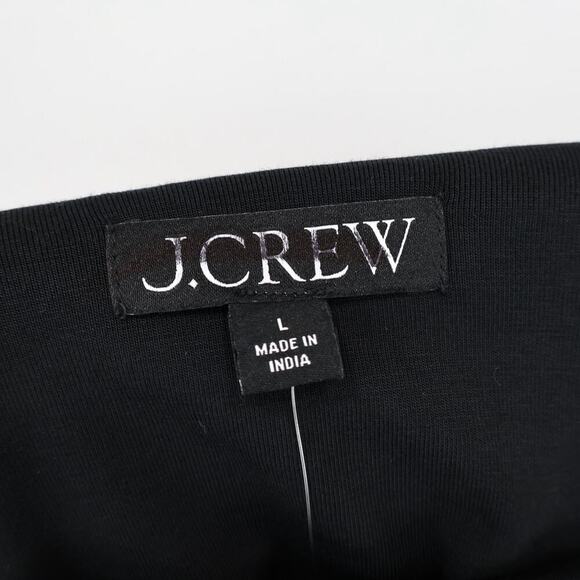 J.Crew Strapless Mixy Midi Dress Black Block Print Size Large NWT - Picture 4 of 10